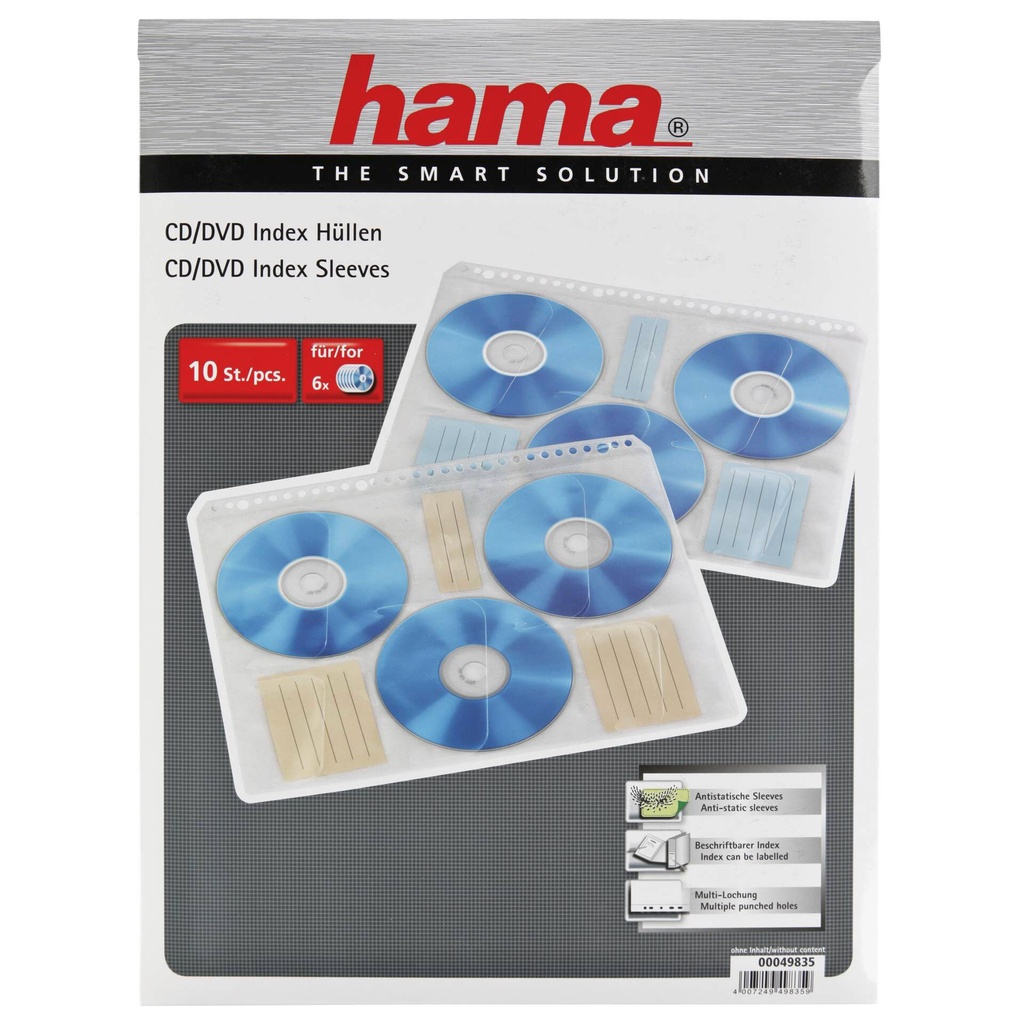1x10 Hama CD Index Sleeves 49835