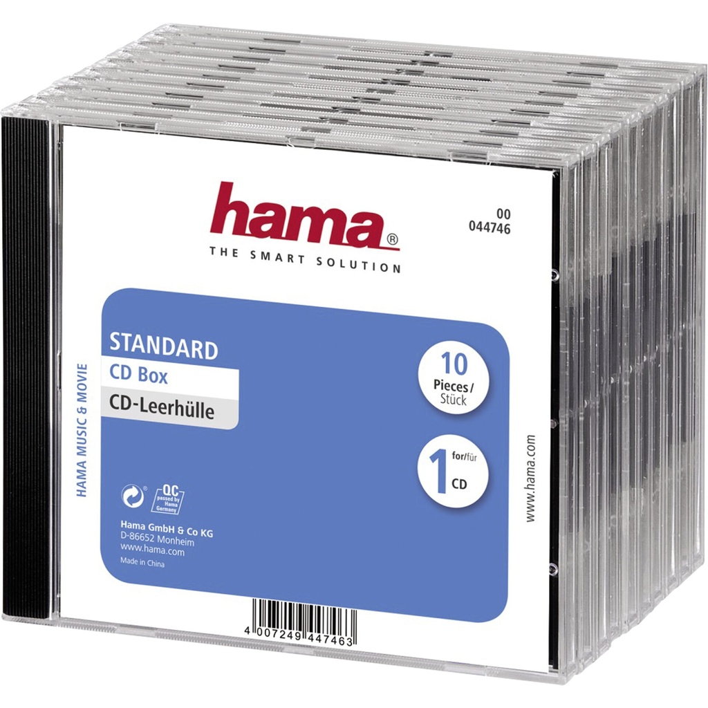 1x10 Hama CD Jewel Case 44746