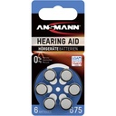 1x6 Ansmann Zinc-Air 675 (PR44) Hearing Aid Batteries