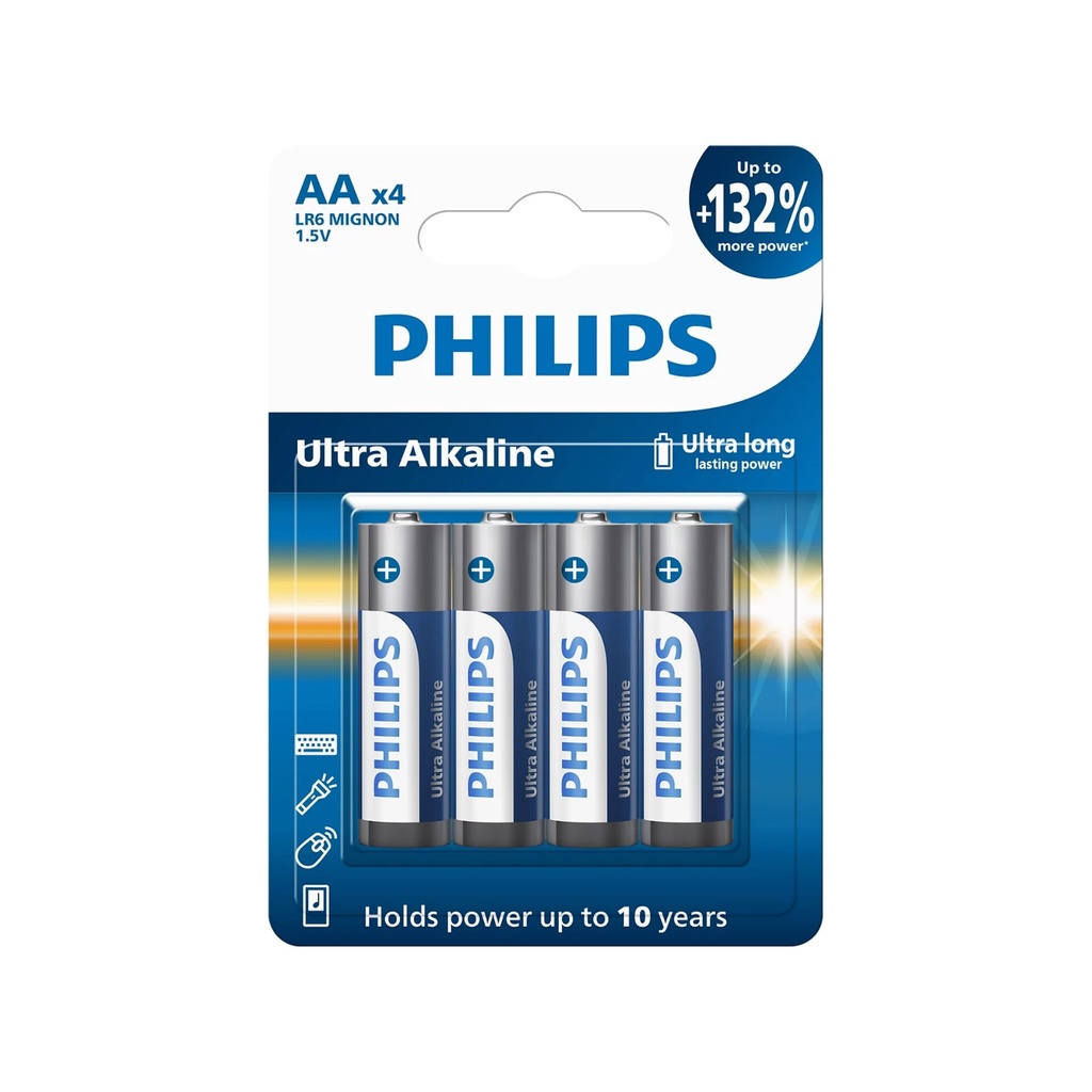 1x4 Philips Ultra Alkaline AA battery