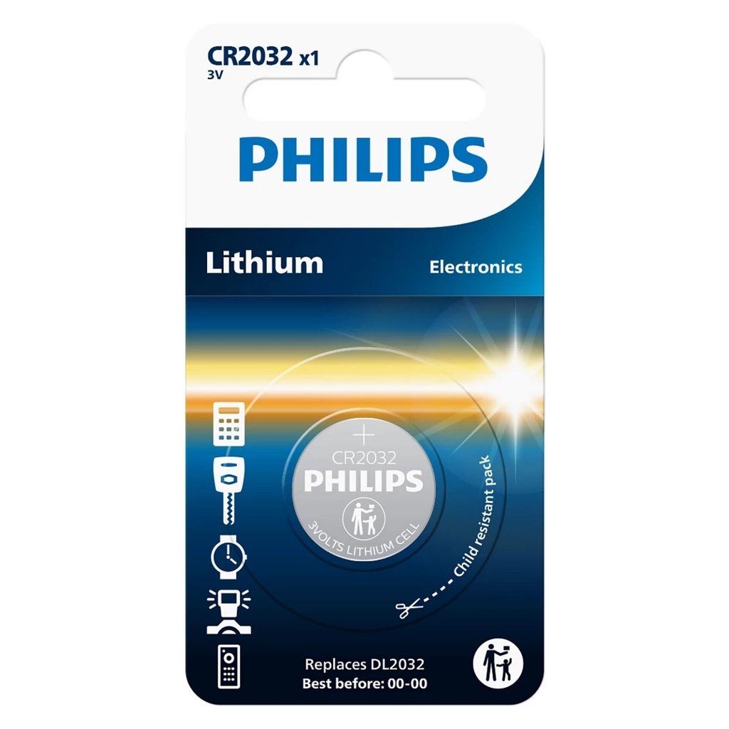 Philips Lithium 3.0V Knopfzelle CR2032