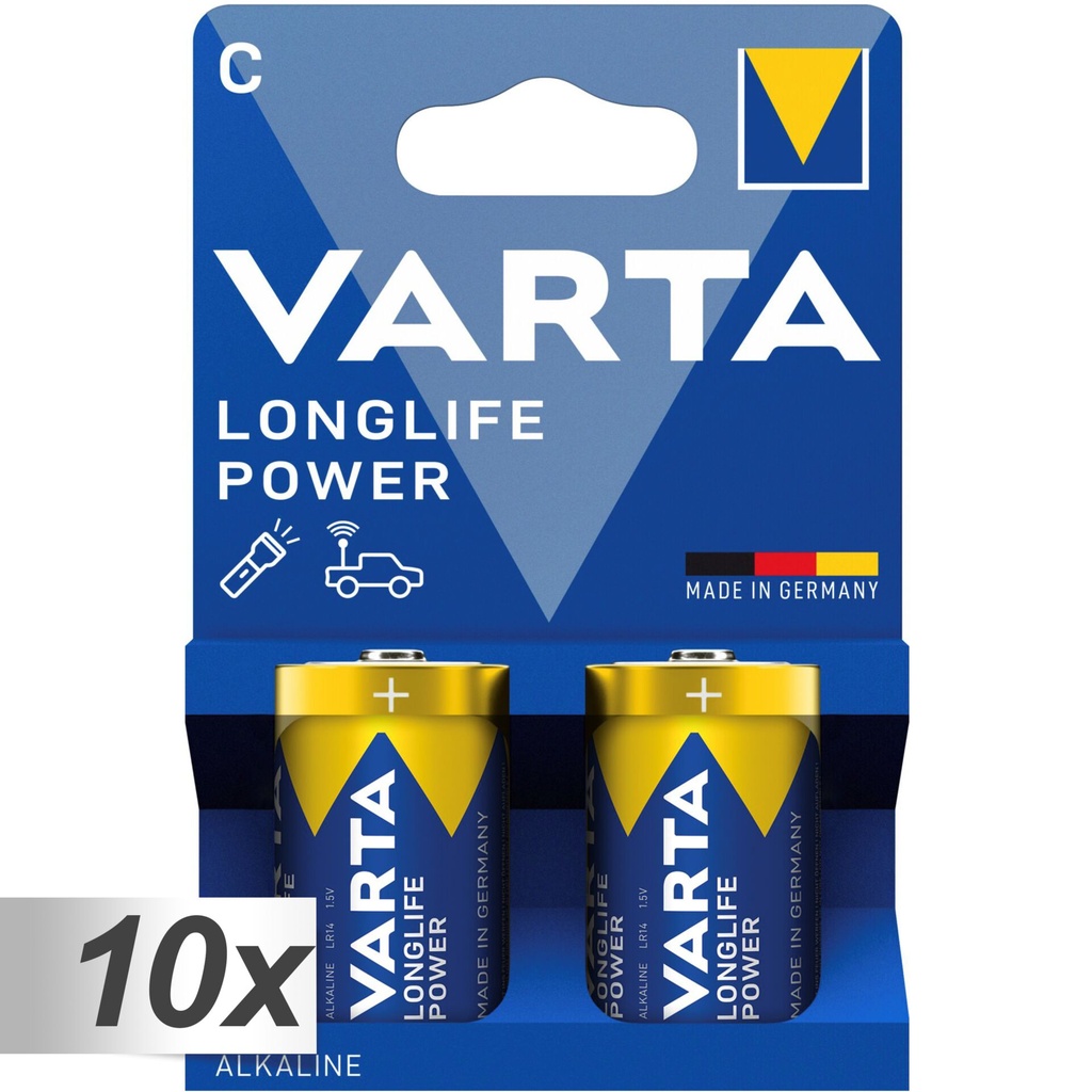 10x2 Varta Longlife Power Baby C LR 14            VPE Innenkarton