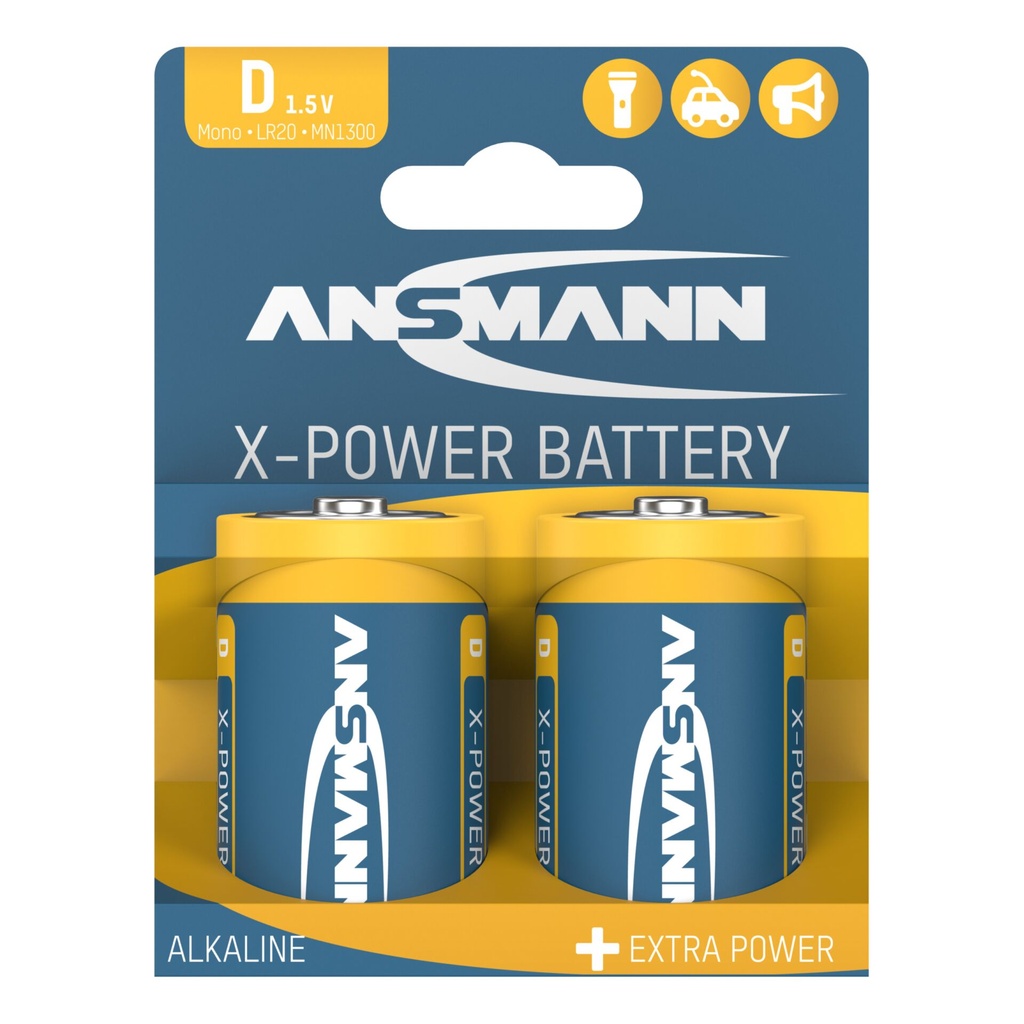 1x2 Ansmann Alkaline Mono D LR 20 X-Power
