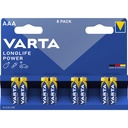 1x8 Varta Longlife Power Micro AAA LR03