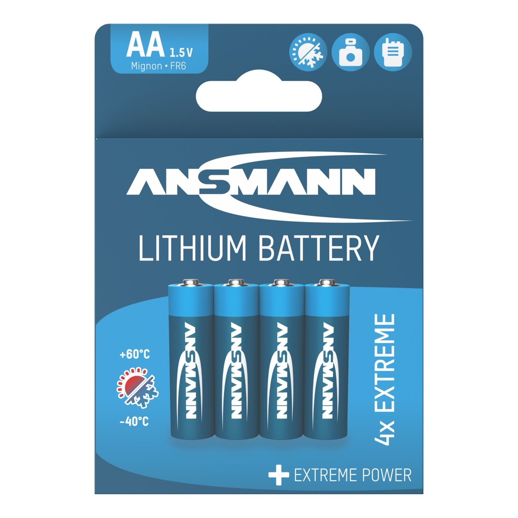 1x4 Ansmann Extreme Lithium Mignon AA LR 6