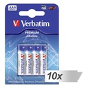10x4 Verbatim Alkaline battery Micro AAA LR 03            49920