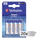 20x4 Verbatim Alkaline battery Mignon AA LR6              49921
