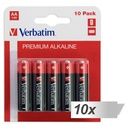 10x10 Verbatim Alcaline battery Migono AA LR 06            49875