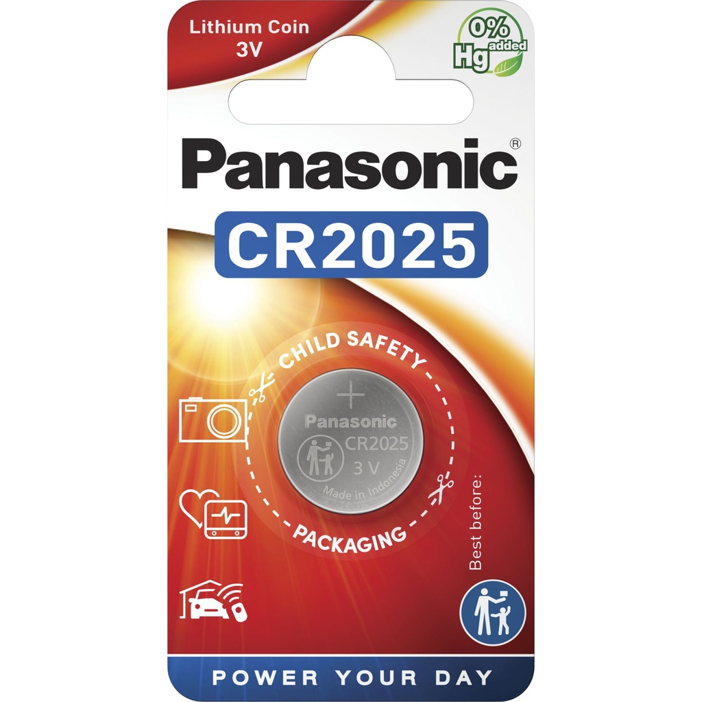 1 Panasonic CR 2025 Lithium Power