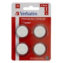 1x4 Verbatim CR 2450 Lithium battery 49535