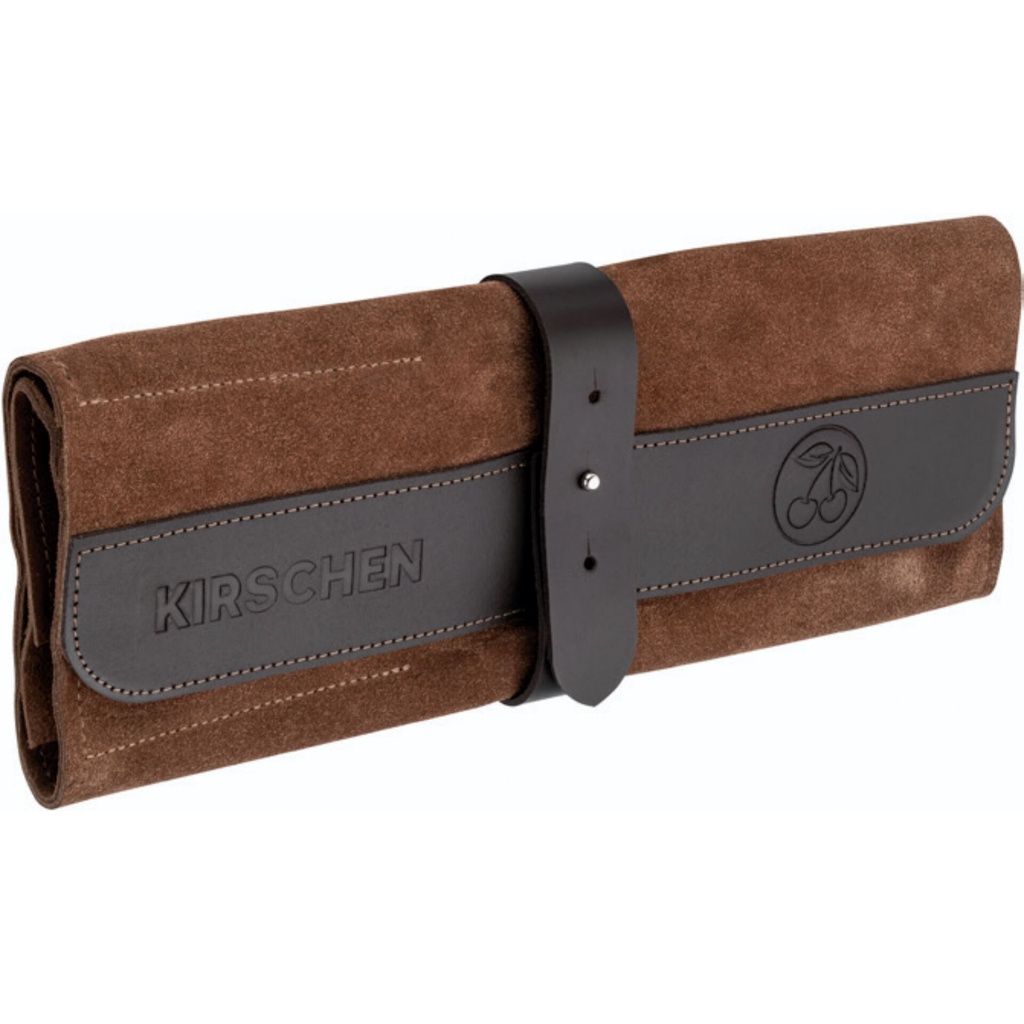 Kirschen Veloursleder-Rolltasche leer