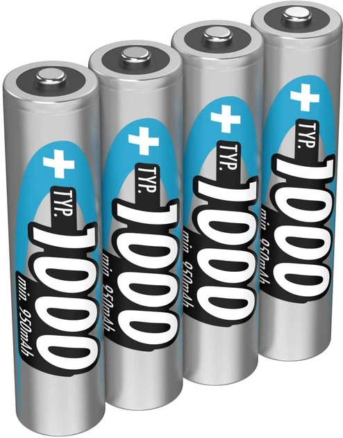 1x4 Ansmann NiMH rech. battery 1000 Micro AAA 950 mAh