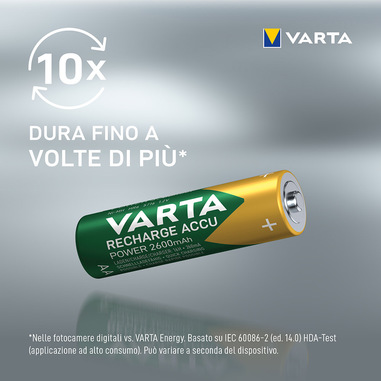1x4 Varta Rechargeable Accu AA Ready2Use NiMH 2100 mAh Mignon