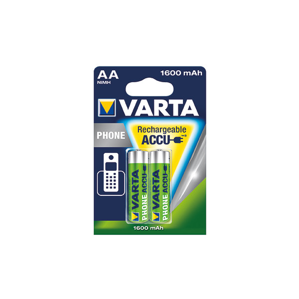 1x2 Varta Professional Accu NiMH 1600 mAh AA Phone Power