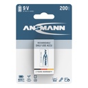 6x1 Ansmann maxE NiMH bat. 9V-Block 200 mAh         5035342