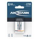 1x2 Ansmann rech. battery 2700 Mignon AA 2500 mAh