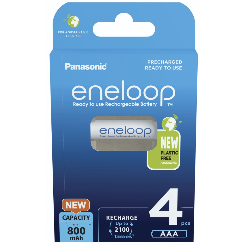 1x4 Panasonic Eneloop Micro AAA 800mAh              BK-4MCDE/4BE