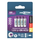 1x4 Ansmann Lithium Akku Mignon AA 1800mAh + Cable     1312-0036