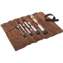 Kirschen Firmer Chisel Set 6pcs. Leather Bag 6-10-12-16-20-26
