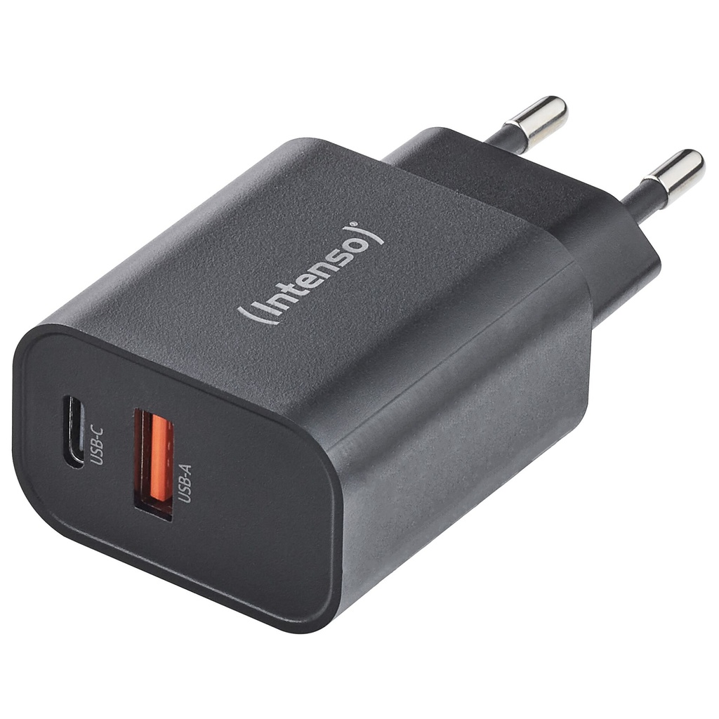 Intenso Power Adapter W30AC 1x USB-A 1x USB-C 30W      black