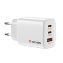 Verbatim Essentials GaN Charger 65W 2xUSB-C/1xUSB-A weiß   32353