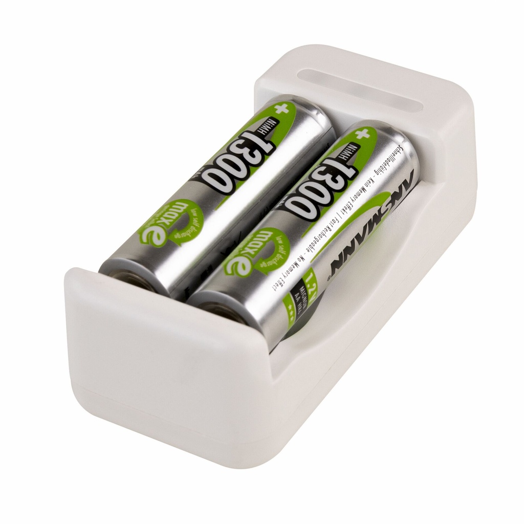 Ansmann Charger Basic II incl. 2 x AA 1300mAh Akku 1001-0119-01
