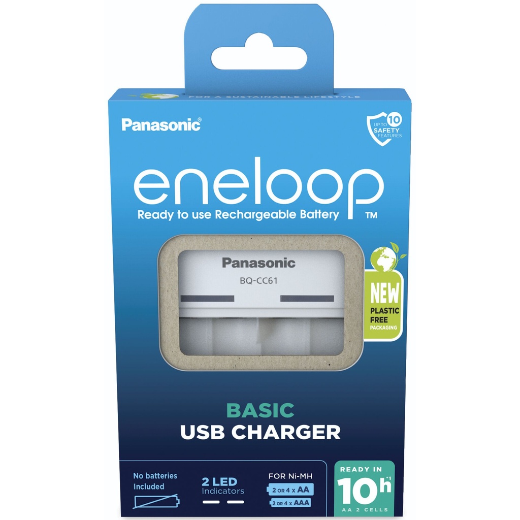 Panasonic Eneloop Basic Charger USB BQ-CC61 without Batteries