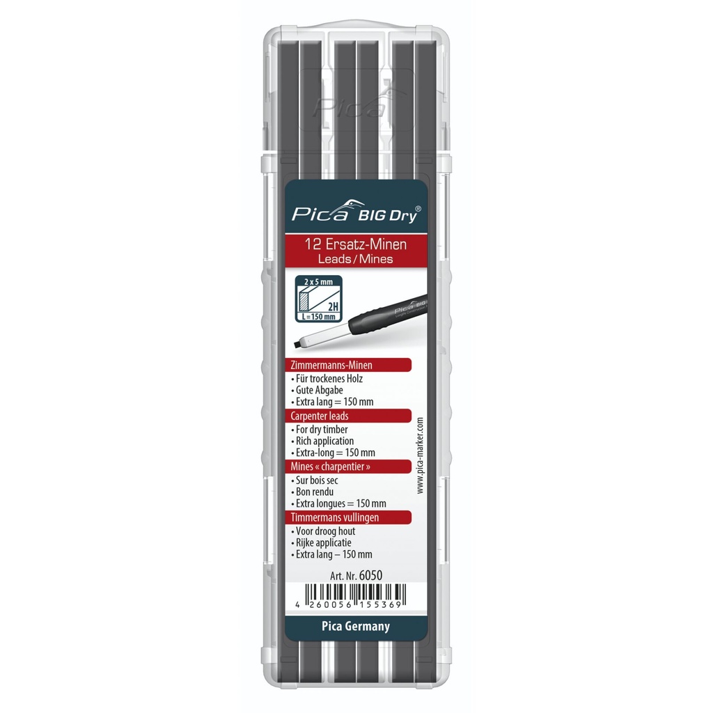 Pica BIG DRY Refills Carpenters 2H