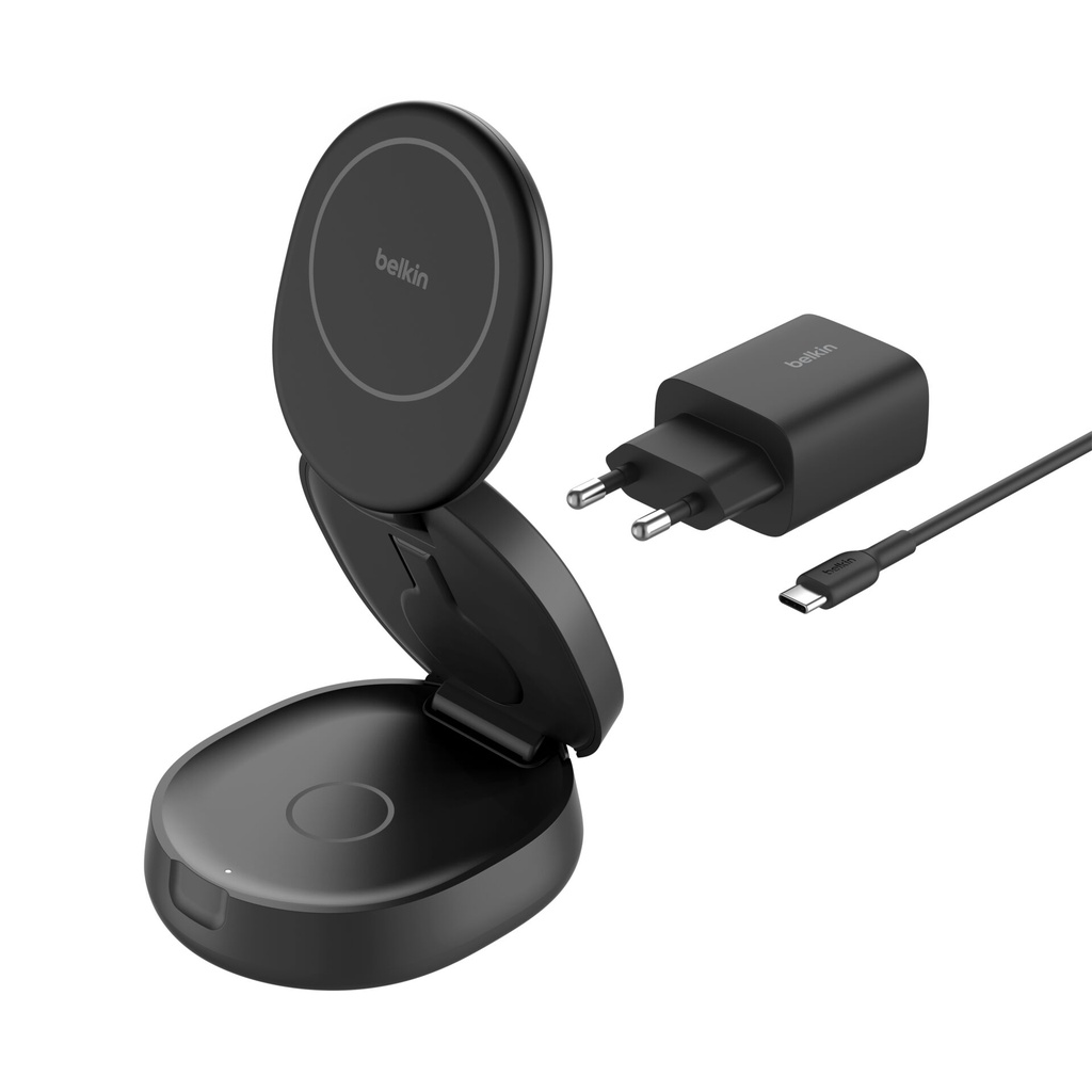 Belkin Boost Charge foldab. mag. 3-in-1 Charg. Qi2 bl. WIZ034kqBK