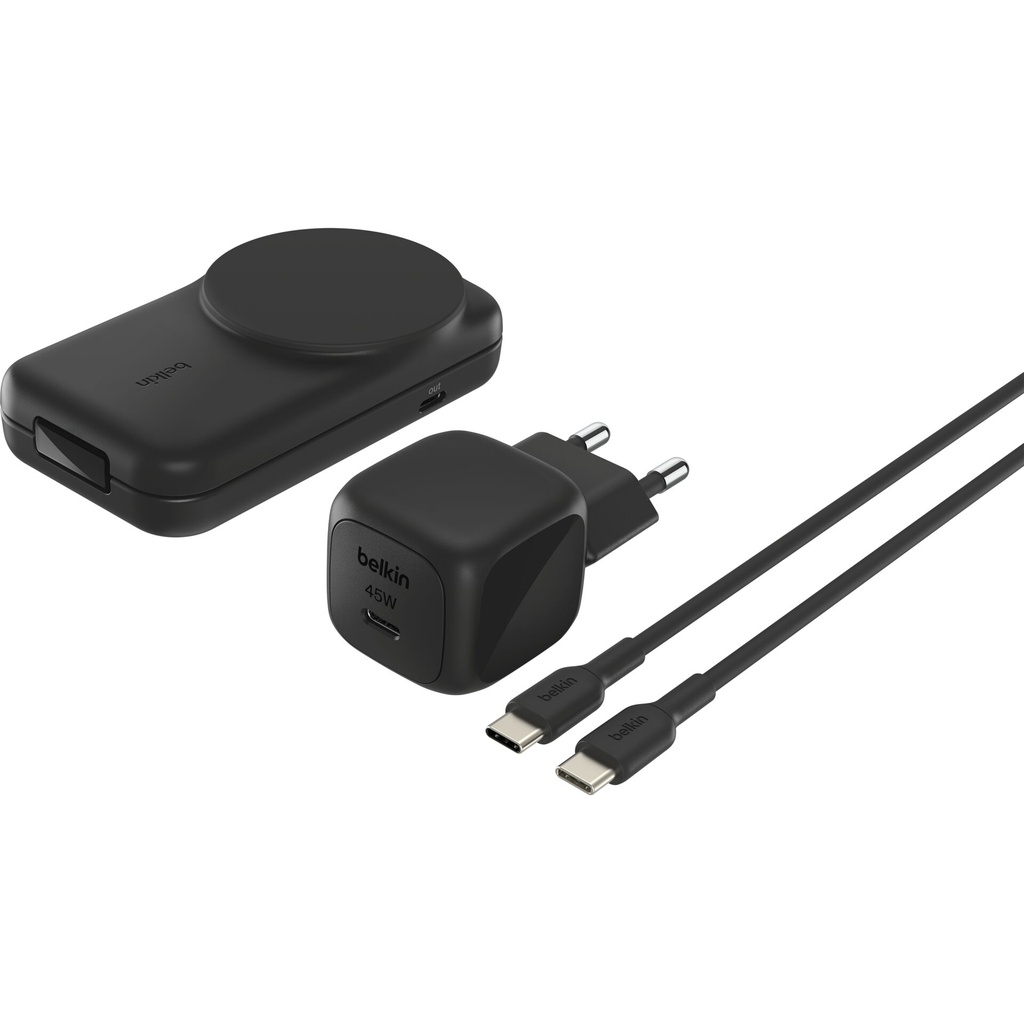 Belkin UltraCharge 25W Qi2 magn. 2-in-1 Lad.klappb.sw. WIZ038kqBK