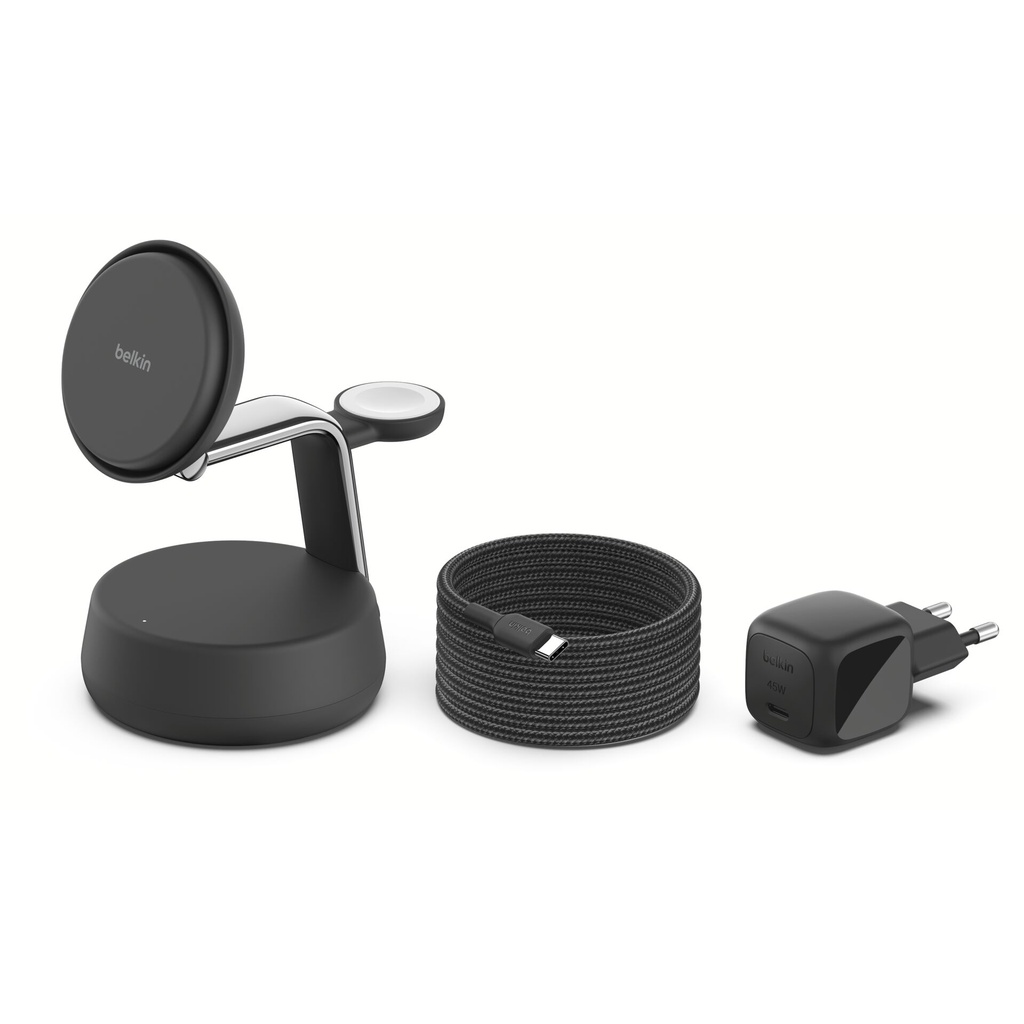 Belkin UltraCharge Pro 25W Qi2 mag.3-in-1 Ladest.sw. WIZ040kqCH