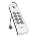 Belkin Surge Port.Strip 8 outlet 2 Meter power cord BSV804vf2M-V2