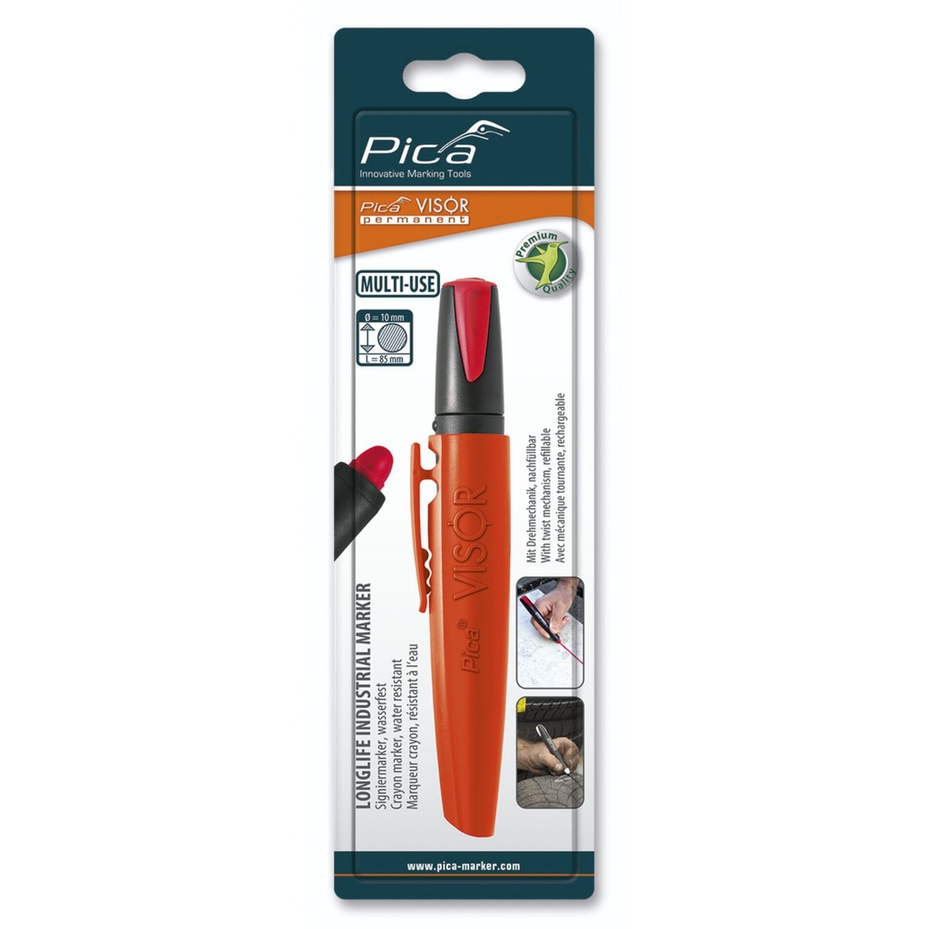 Pica VISOR permanent Marker, red / SB