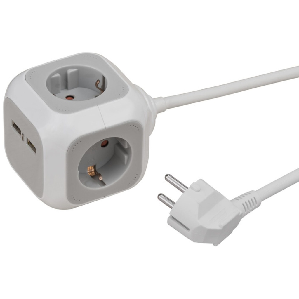 Brennenstuhl USB-Charger 4-fold Socket Cube