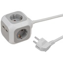 Brennenstuhl USB-Charger 4-fold Socket Cube