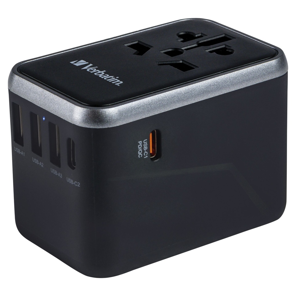 Verbatim Uni.Travel Adapt.UTA-04 USB-C 61W 2xUSB-C 3xUSB-A  49546
