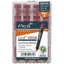 Pica VISOR permanent replacement refills red