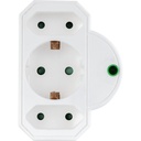 REV Steckdosenadapter 3-fach mit Überspannungsschutz, weiß