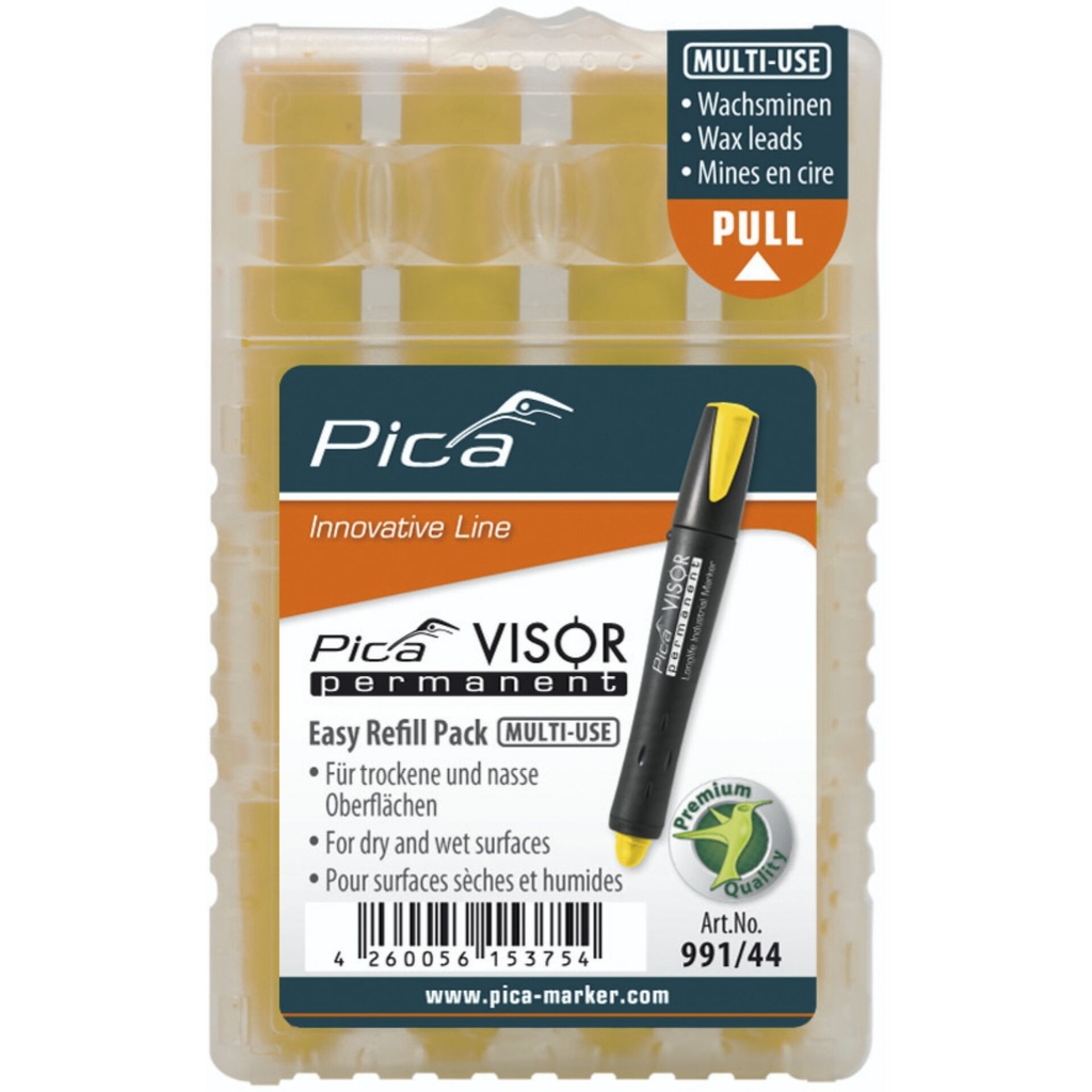 Pica VISOR permanent replacement refills yellow