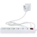 REV Multiple Socket Outlet 6+1- fold 5m +switch white Powersplit
