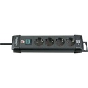 Brennenstuhl Extension Lead 4-fold Premium-Line 1,8m black