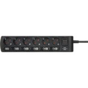 Brennenstuhl Socket Line 6-fold 2m incl. Switch