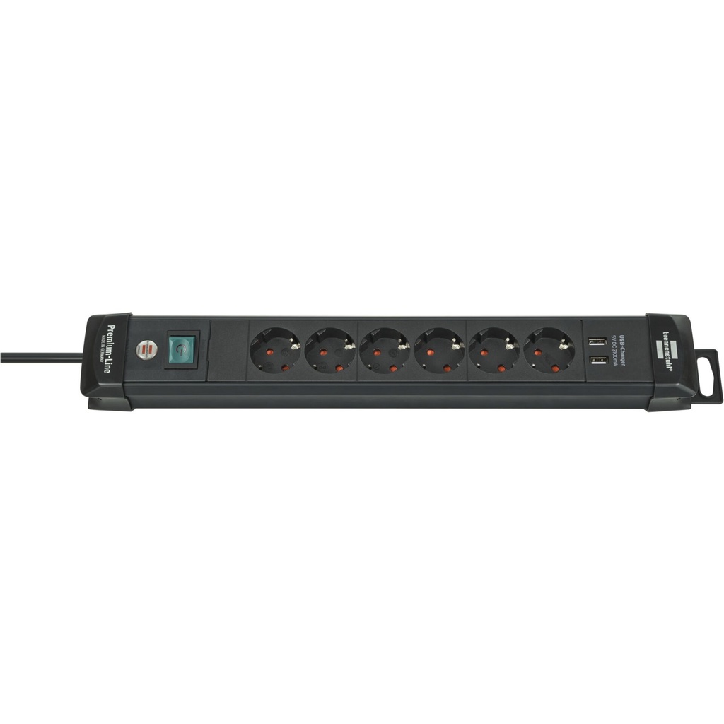 Brennenstuhl Premium-Line Extension Socket 6-way black