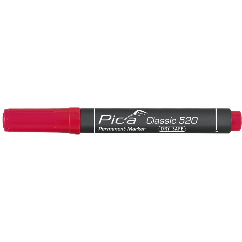 Pica Permanent Marker 1-4mm, Round Tip, red