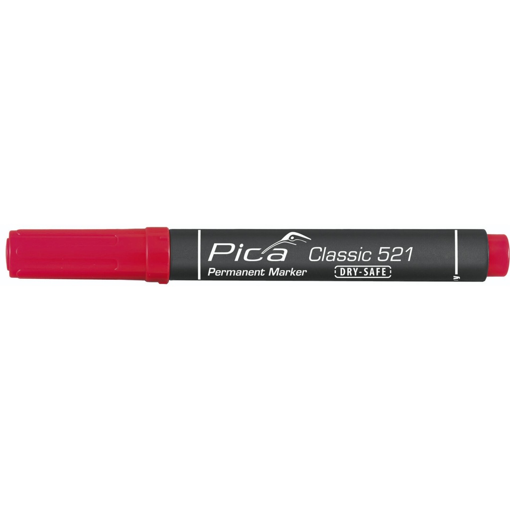 Pica Permanentmarker 2-6mm, Wedge Tip, red