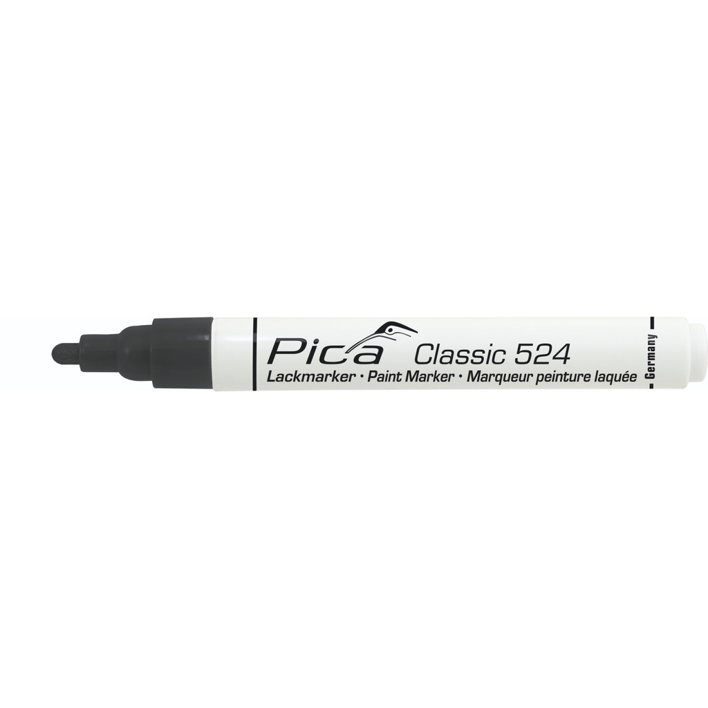 Pica Classic Industrial Paint Marker, 2-4mm bullet tip, black