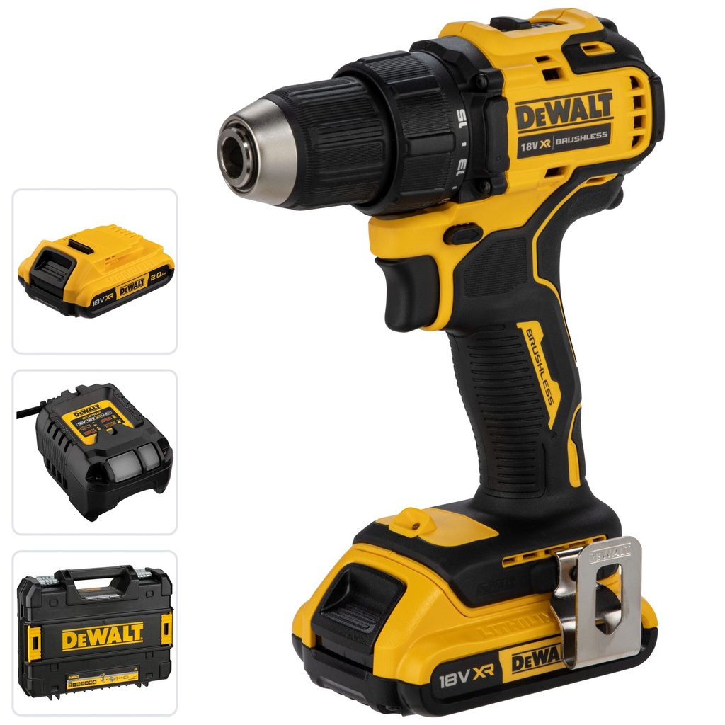 DeWalt DCD708D2T-QW Cordless Drill Driver 18V, 2 Ah
