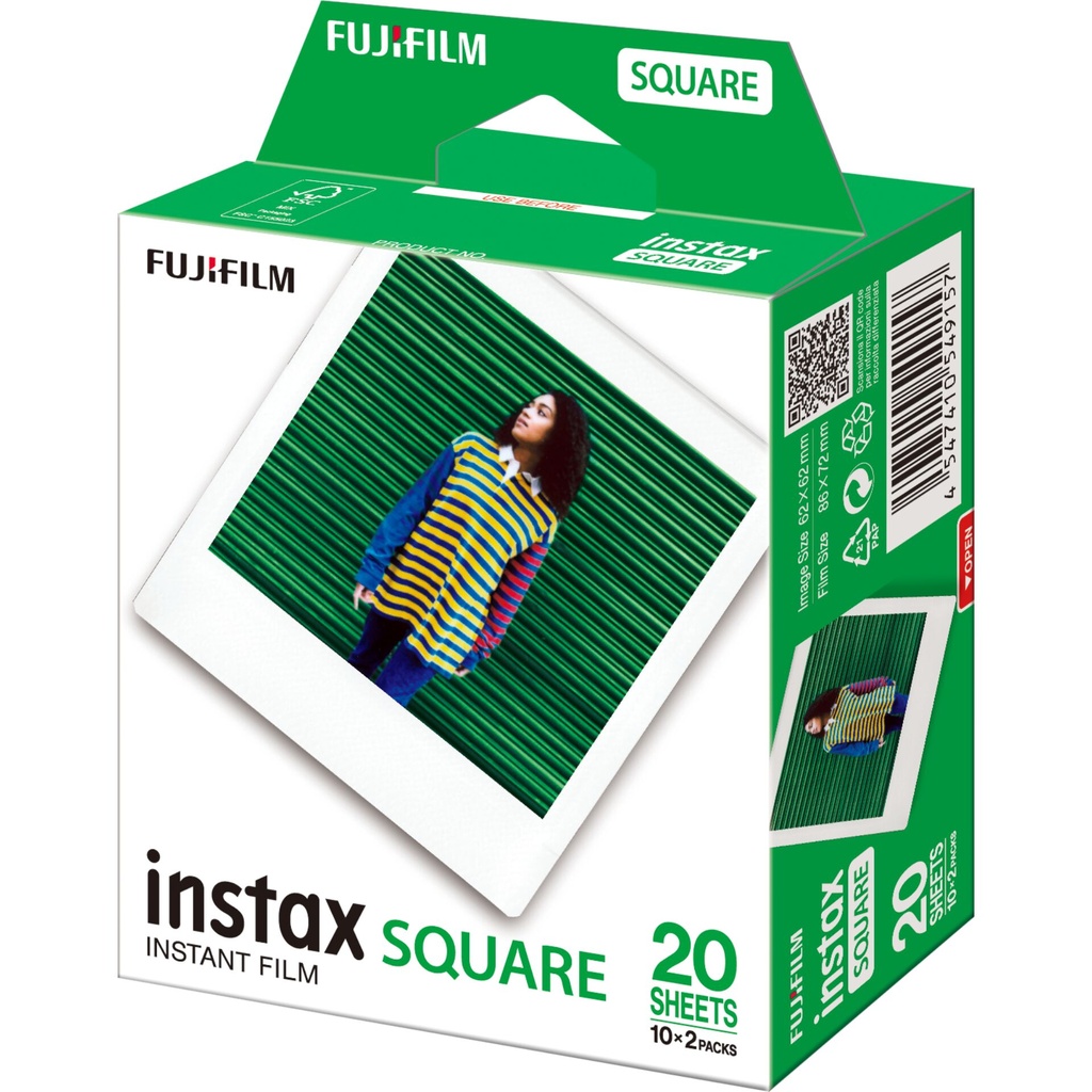 1x2 Fujifilm Instax Square Film white frame NEW
