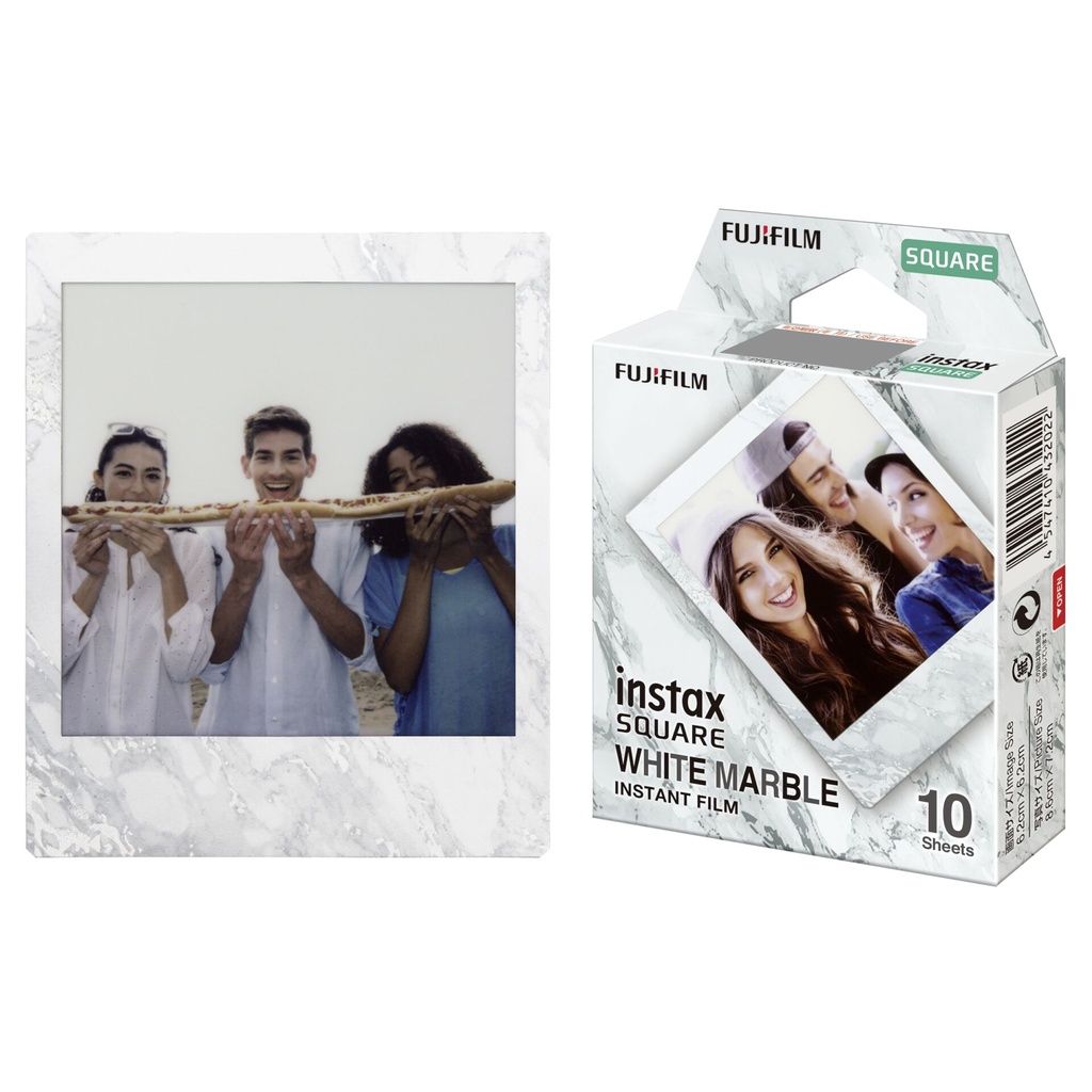 1 Fujifilm instax Square Film white marble