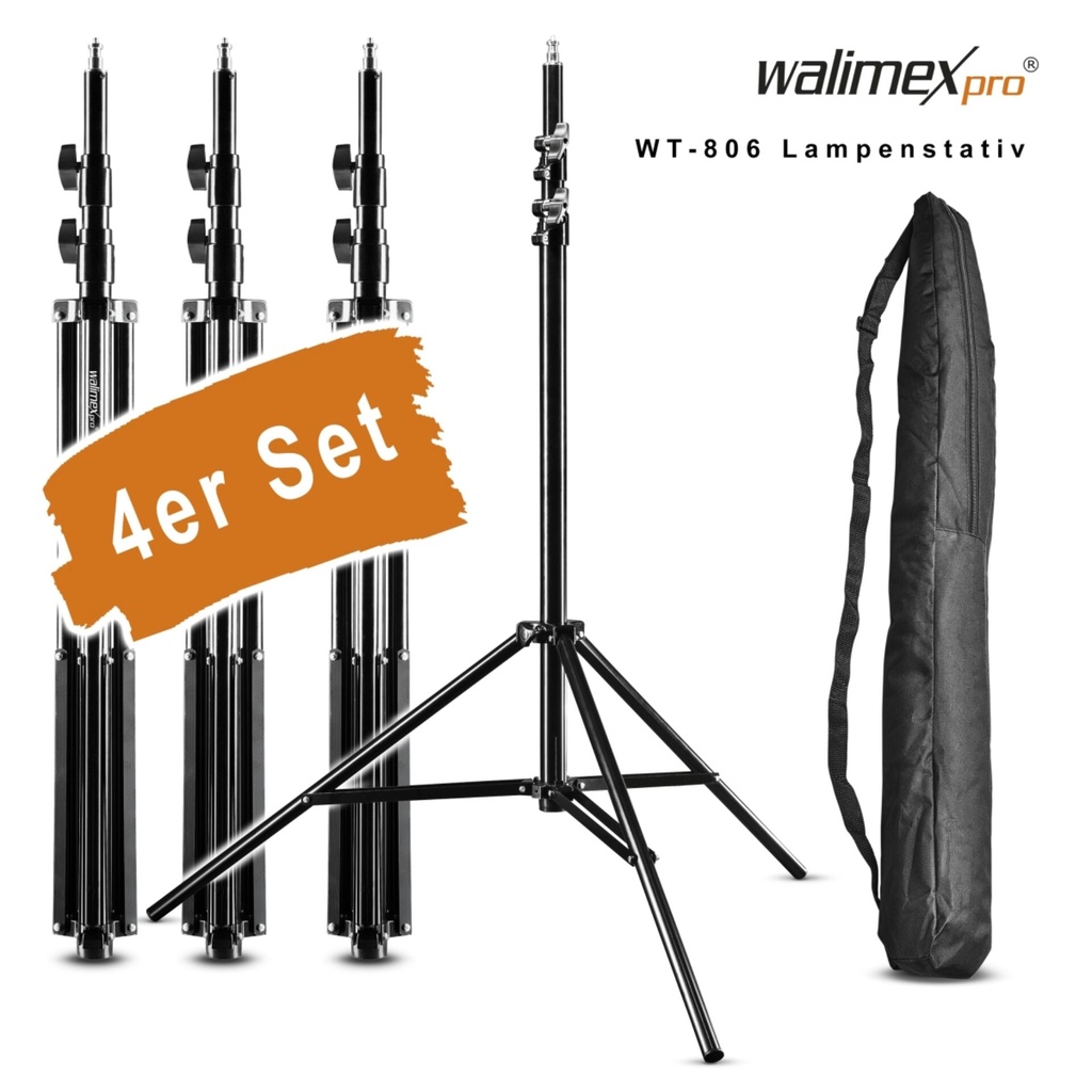 Walimex pro WT-806 Lampenstativ 256cm                    4er Set